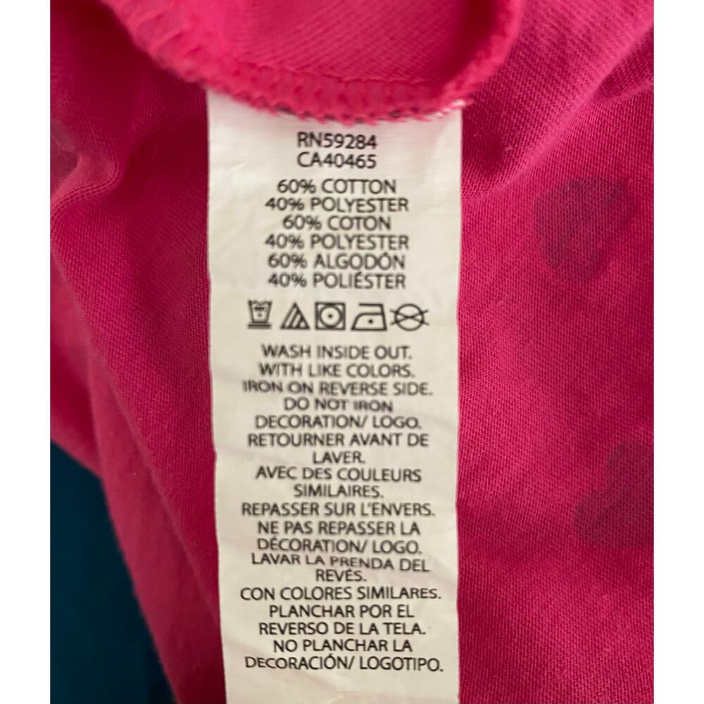 The Children's Place Girls Long Sleeve Dress Pink w/Silver Hearts Size Med 7/8 - Picture 4 of 4